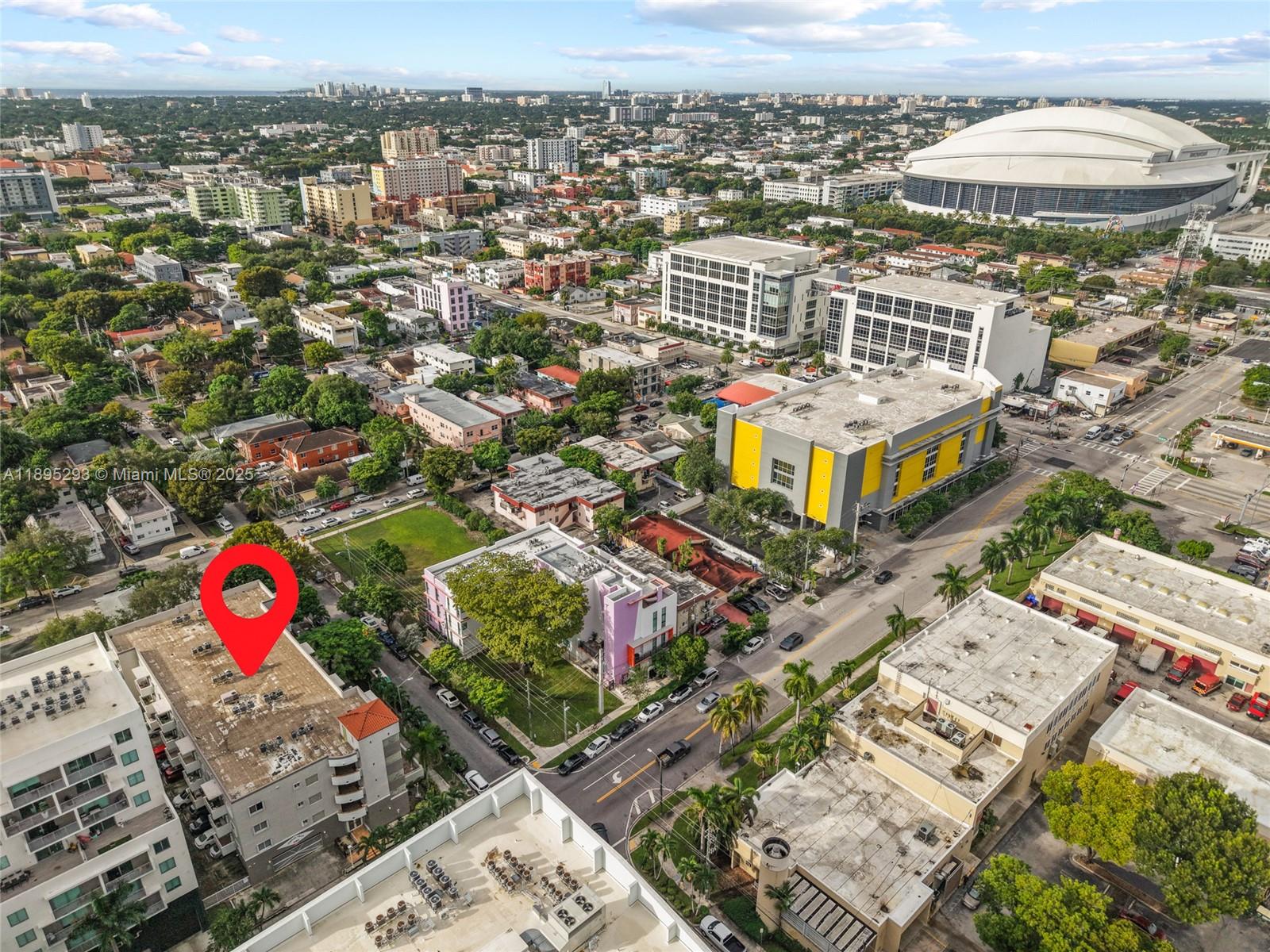 1060 Northwest 7th Street, Unit 106 Miami, FL 33136 - Photo 24 of 26 an aerial view of a city with lots of residential buildings