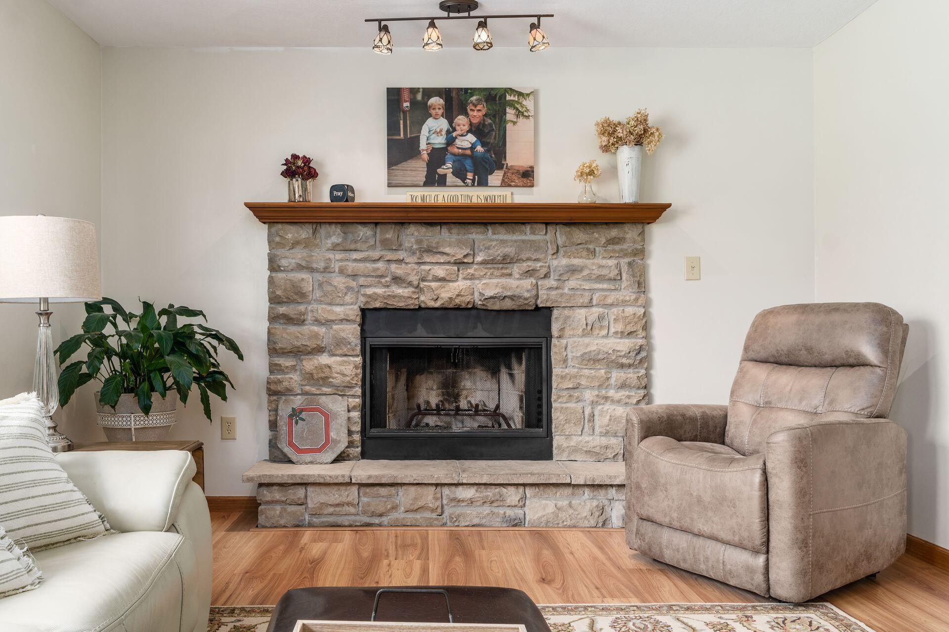 10950 Heimberger Road Northwest Baltimore, OH 43105 - Photo 27 of 45 Gorgeous Stone Hearth & Surround!