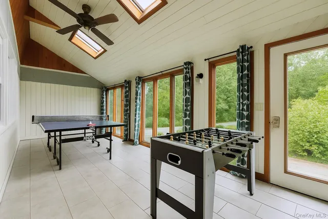 a outdoor space with chairs