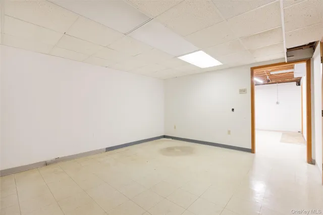 an empty room with a natural light