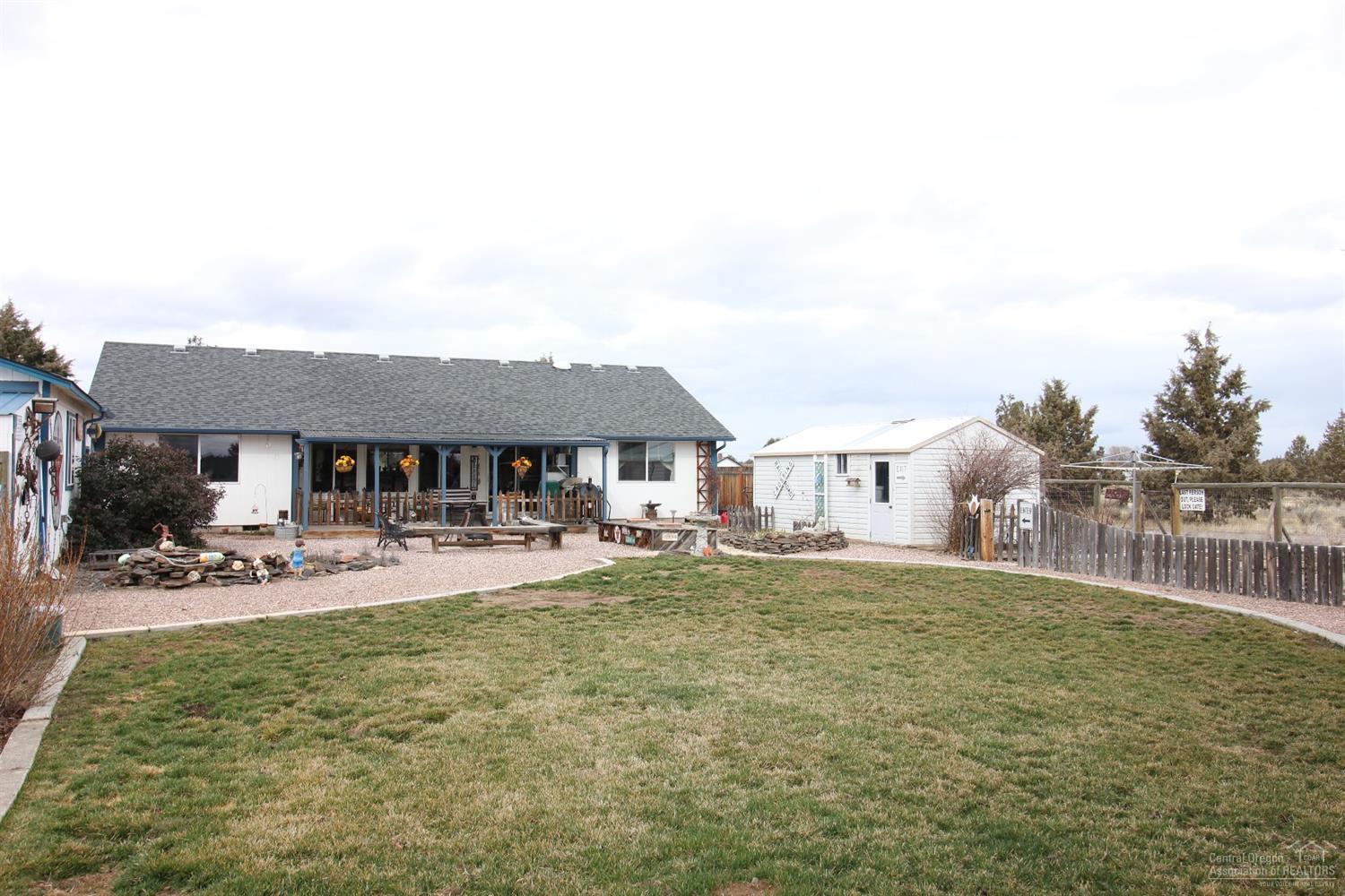 Rear Grass area and Storage Shed, Garden