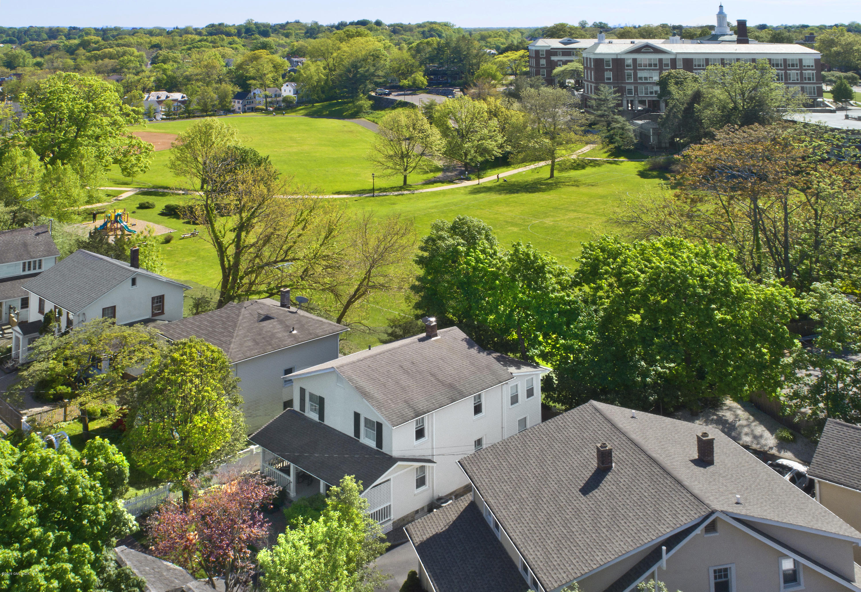 5 Sound View Court Greenwich, CT 06830 - Photo 12 of 13 an aerial view of multiple houses with yard
