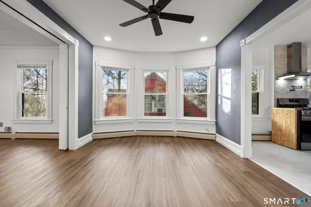 a view of livingroom with hardwood floor and window