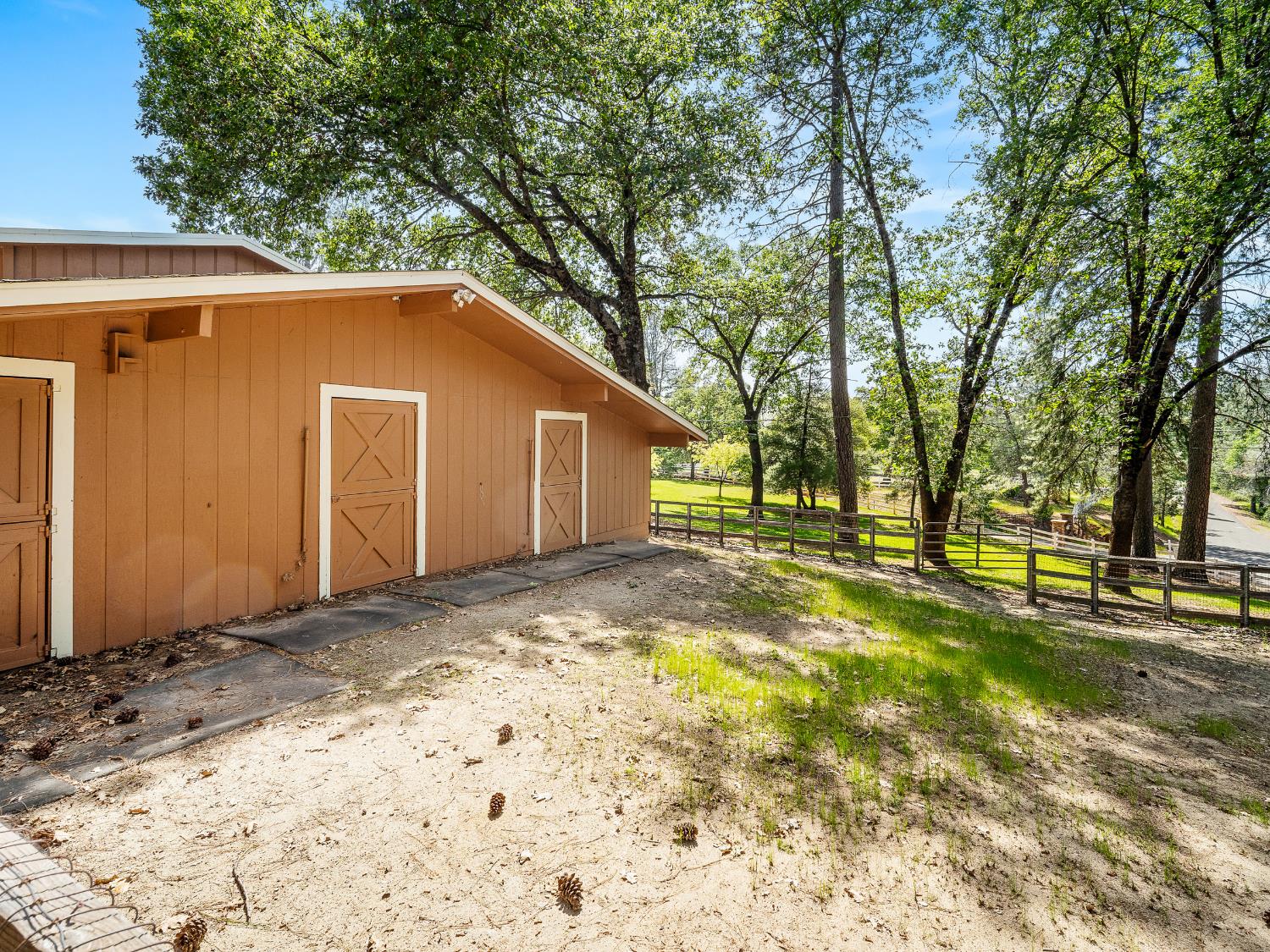 6460 Claim Street Placerville, CA 95667 - Photo 15 of 86 a view of a backyard with a large tree