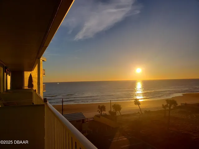a view of city from balcony