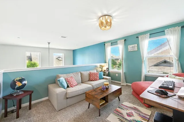 a workspace with a couch