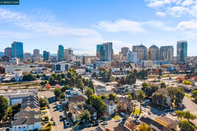an aerial view of a city with lots of residential buildings