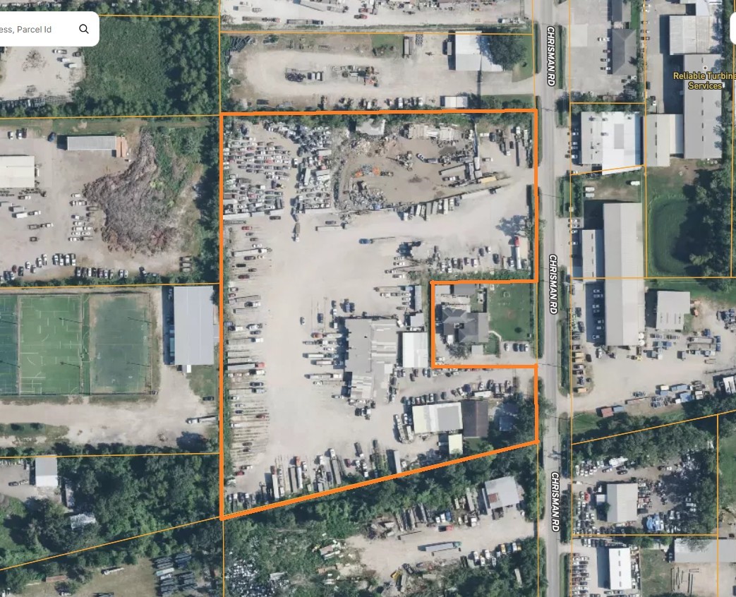 aerial view of a house