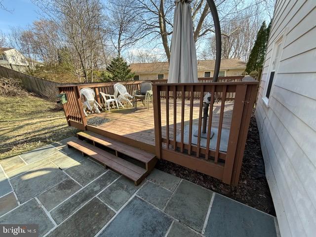 3409 Beret Lane Silver Spring, MD 20906 - Photo 17 of 18 a view of a roof deck with wooden floor and fence