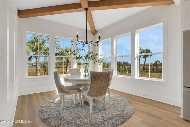 a en suite bathroom with double sink and a mirror