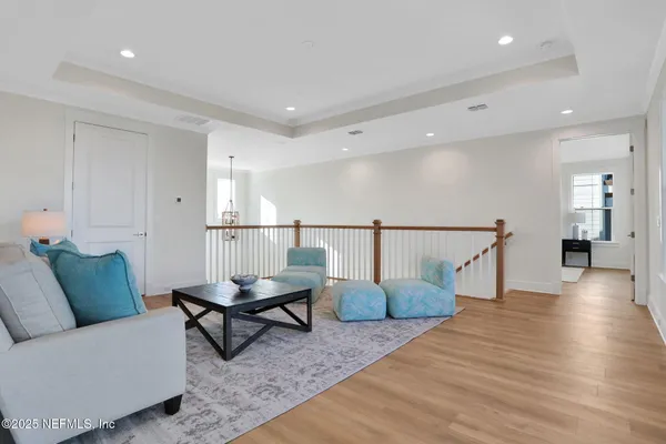 a view of a livingroom with furniture and window