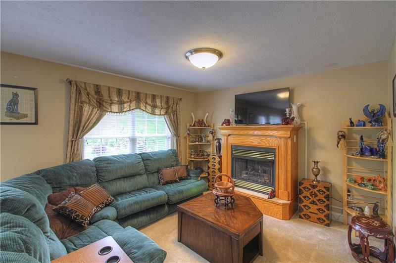 108 Chestnut Ridge Drive Beaver Falls, PA 15010 - Photo 8 of 25 Family Room featuring gas fireplace and view of the outdoors.