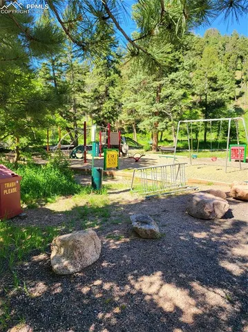 a view of a lush green field