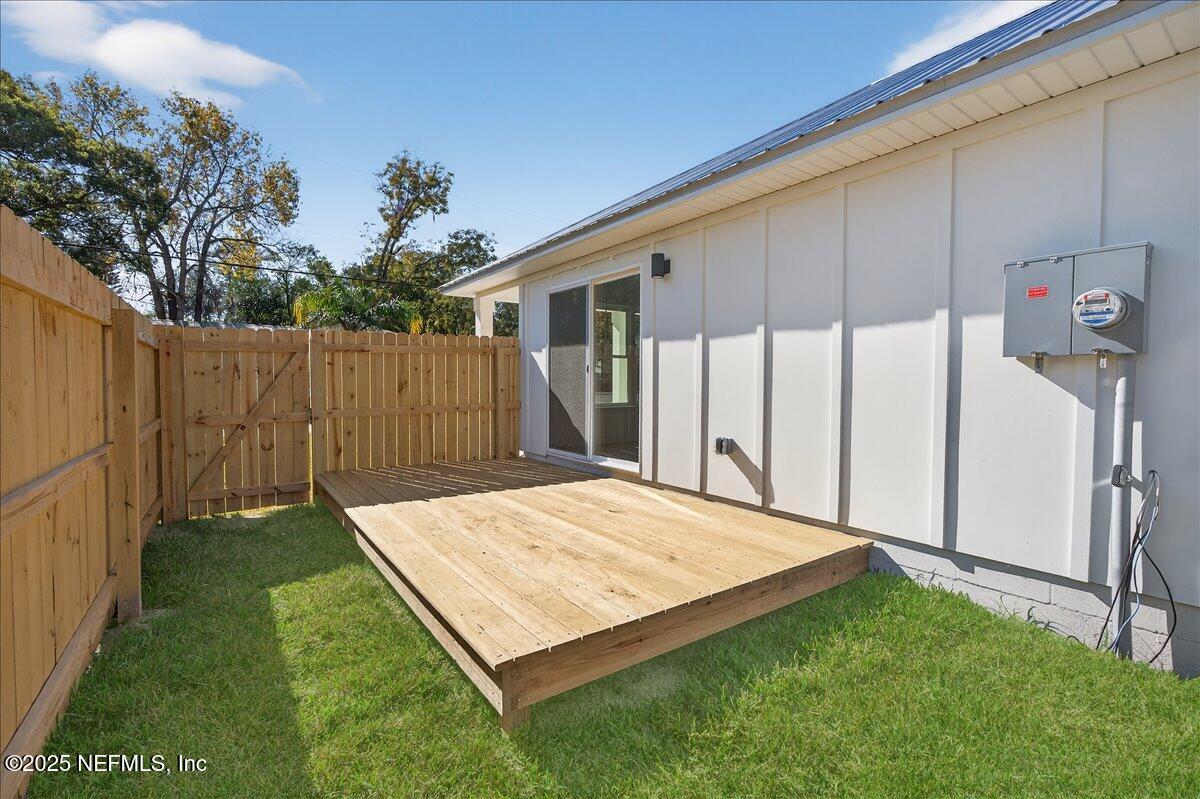 69 Josiah Street St. Augustine, FL 32084 - Photo 34 of 50 a view of backyard with cabin