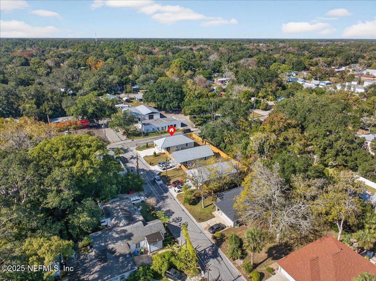 69 Josiah Street St. Augustine, FL 32084 - Photo 45 of 50 an aerial view of residential houses with outdoor space and trees