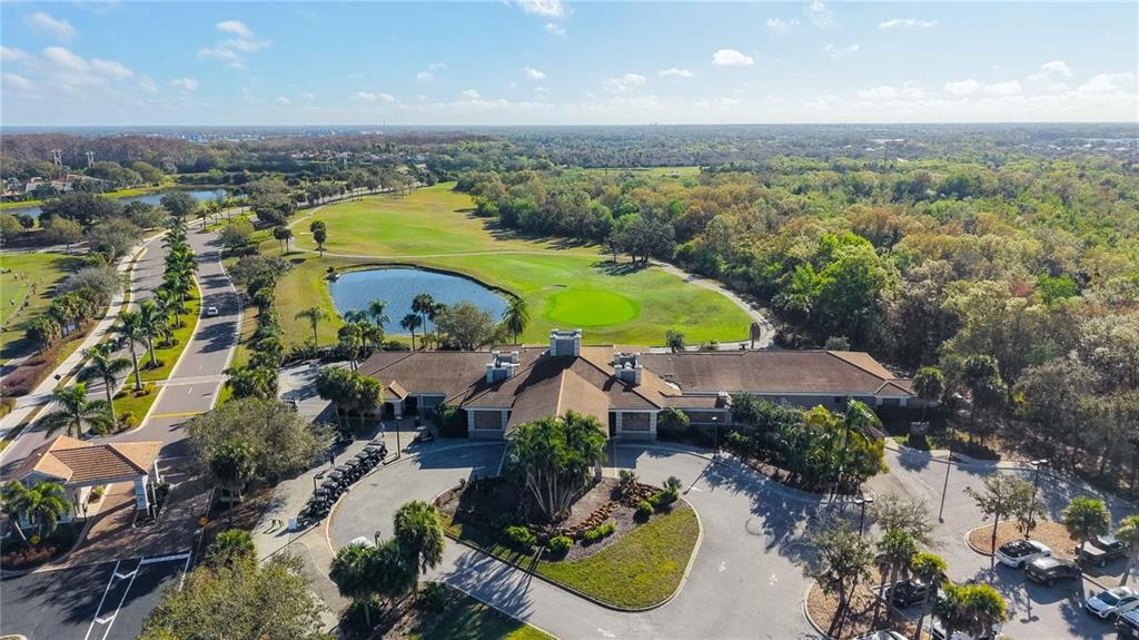 8721 Stone Harbour Loop Bradenton, FL 34212 - Photo 53 of 71 an aerial view of a house with a swimming pool yard and outdoor seating