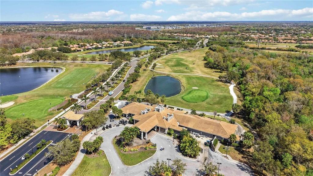 8721 Stone Harbour Loop Bradenton, FL 34212 - Photo 58 of 71 an aerial view of residential houses with outdoor space