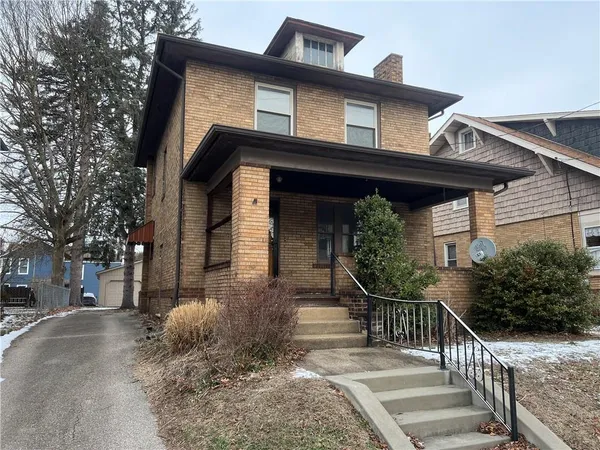 a front view of house