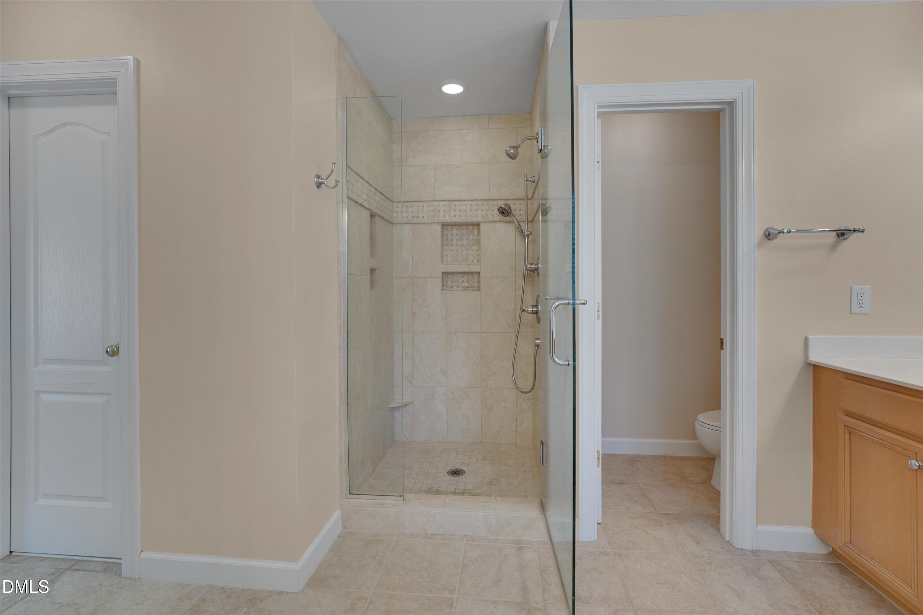 112 Beckford Road Cary, NC 27518 - Photo 35 of 55 Walk-in tiled shower