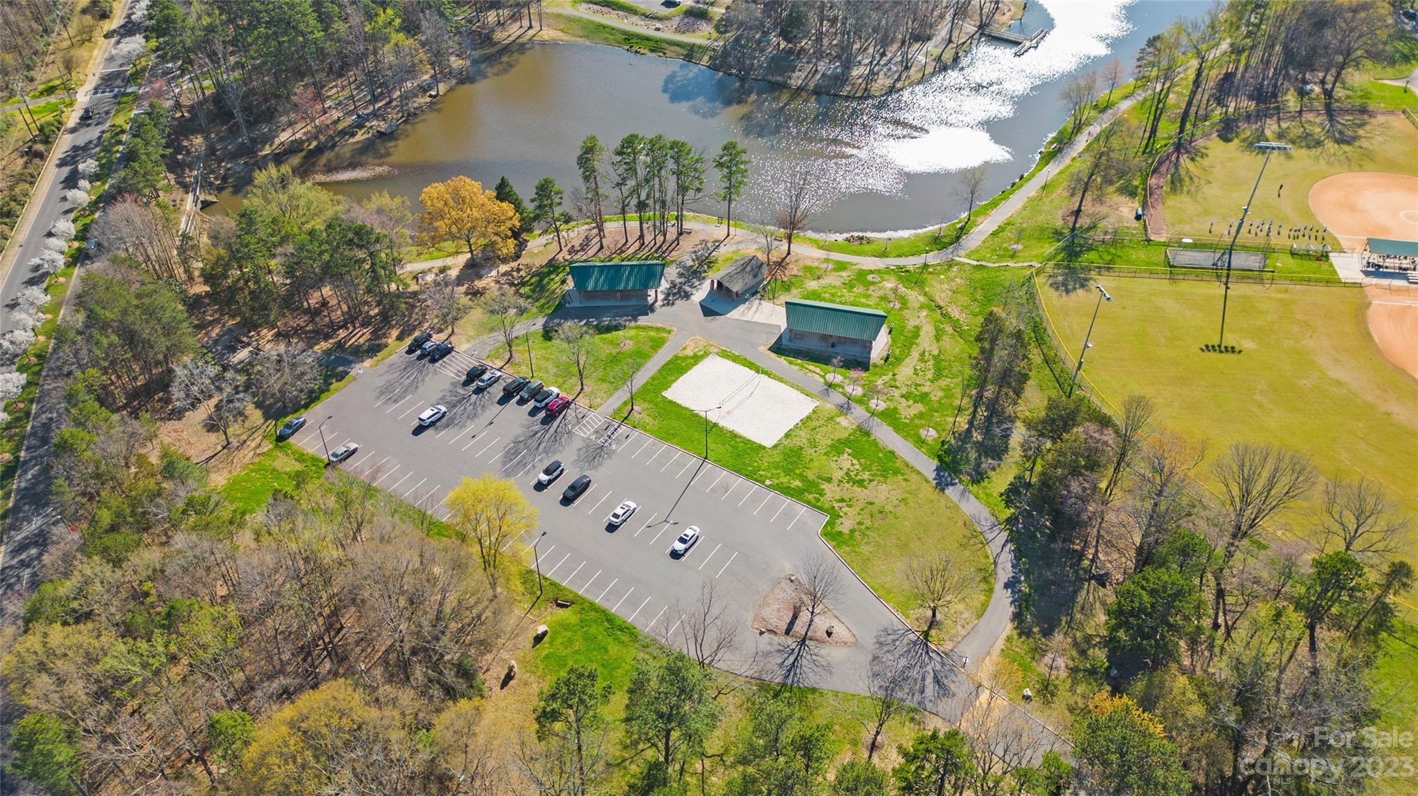 4439 Applegate Road Charlotte, NC 28209 - Photo 34 of 34 an aerial view of a house with a swimming pool