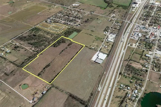 an aerial view of a city