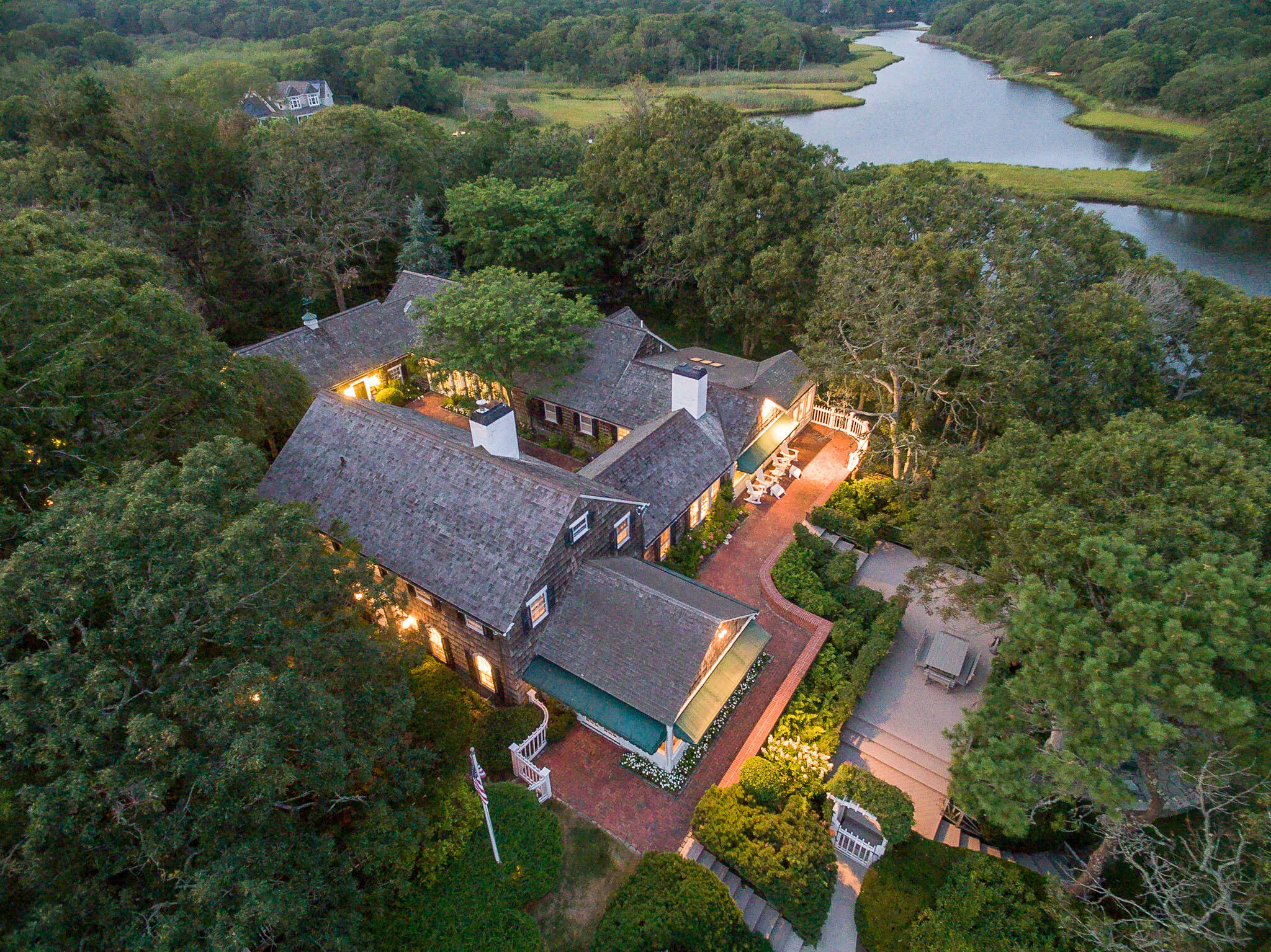 68 Waterman Farm Road Centerville, MA 02632 - Photo 45 of 47 an aerial view of a house with a lake view