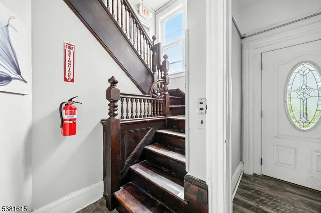 a view of an entryway with staircase