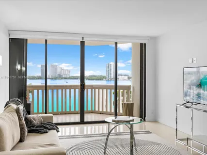 a balcony with furniture