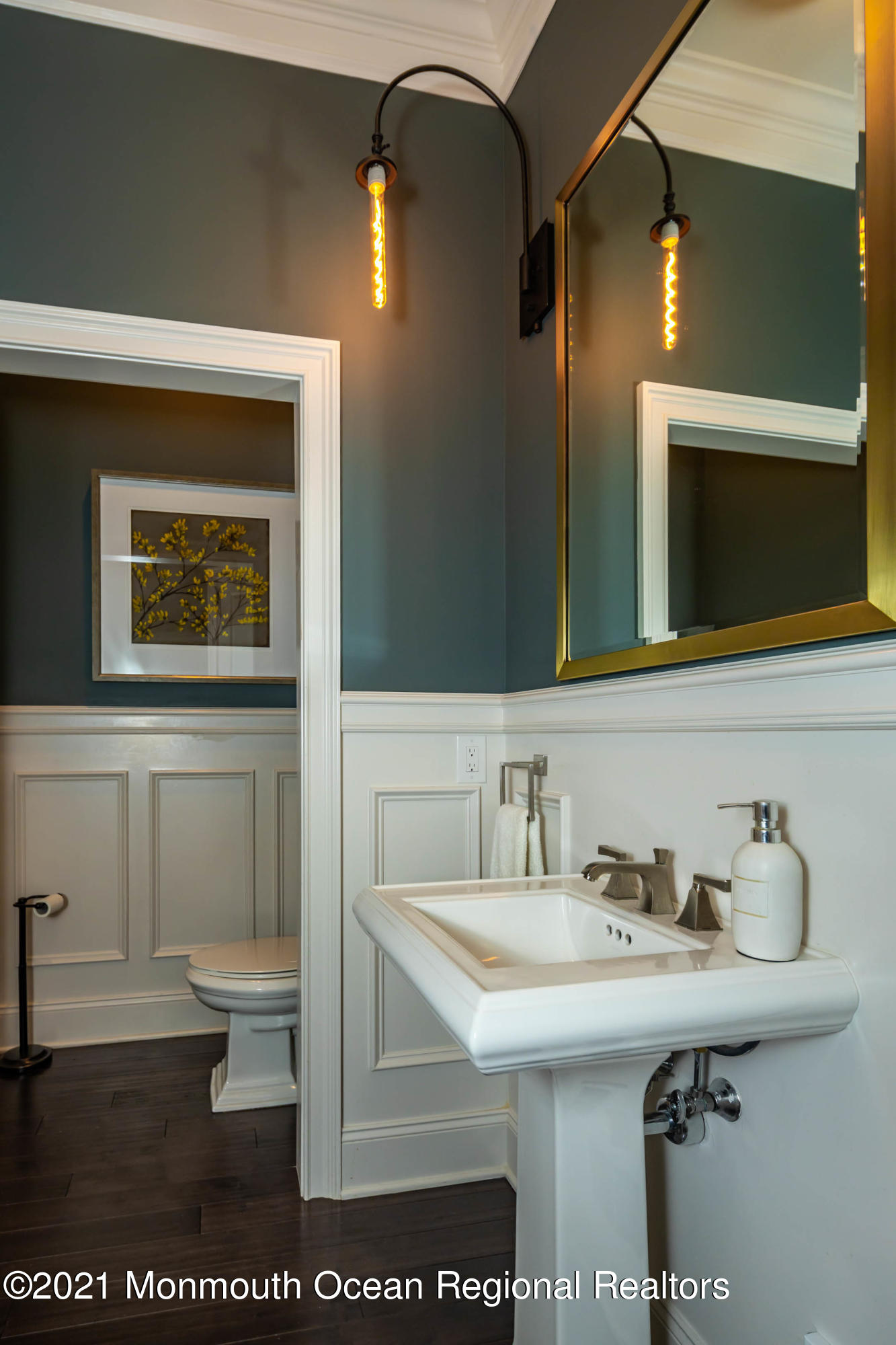 8 Strathmore Road Lincroft, NJ 07738 - Photo 19 of 76 a bathroom with a sink and a toilet