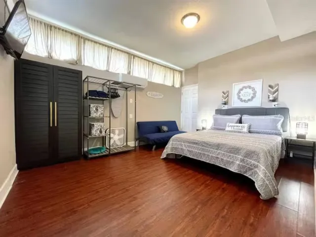 a kitchen with a stove and a microwave