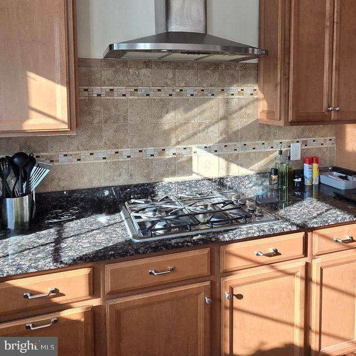 3174 Yeager Drive Herndon, VA 20171 - Photo 10 of 20 a kitchen with granite countertop a sink a stove and wooden cabinets