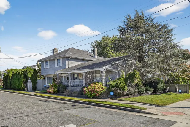 a view of a porch with wooden floor