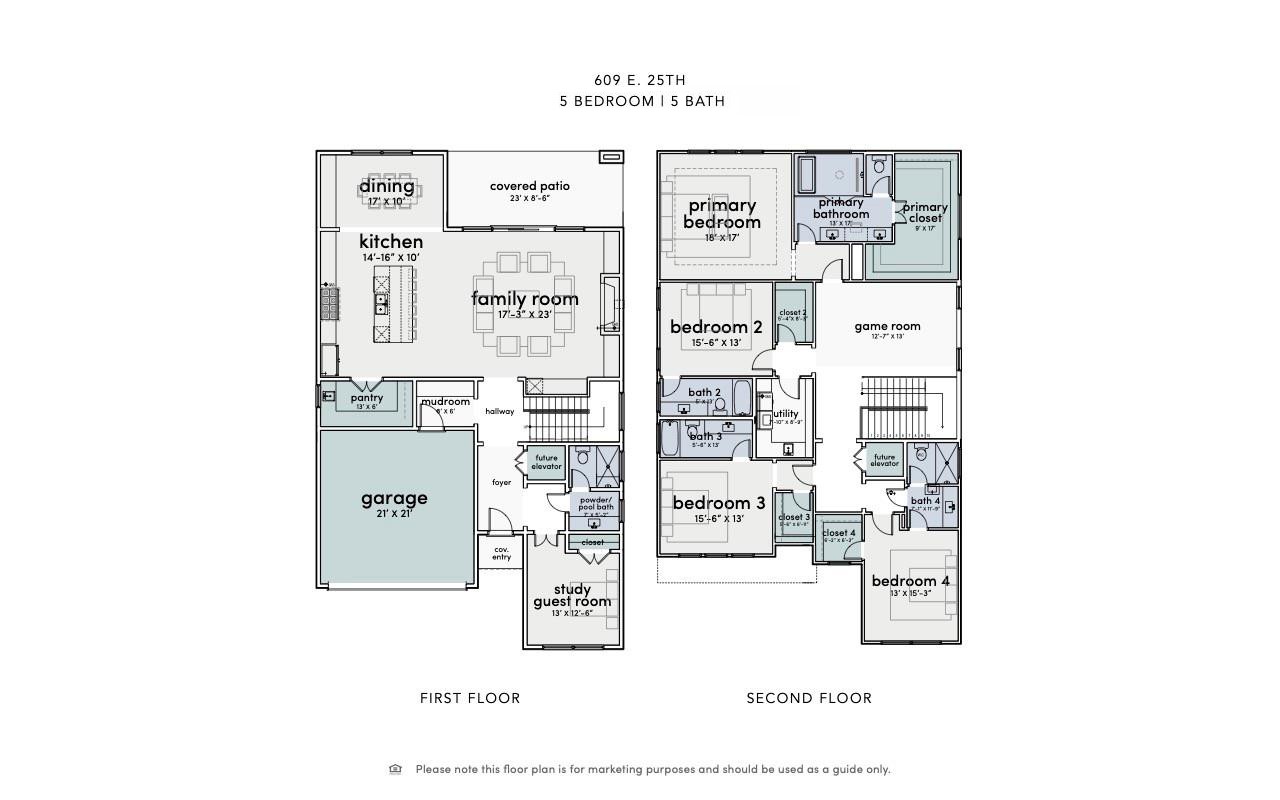609 East 25th Street Houston, TX 77008 - Photo 42 of 42 Floor plans