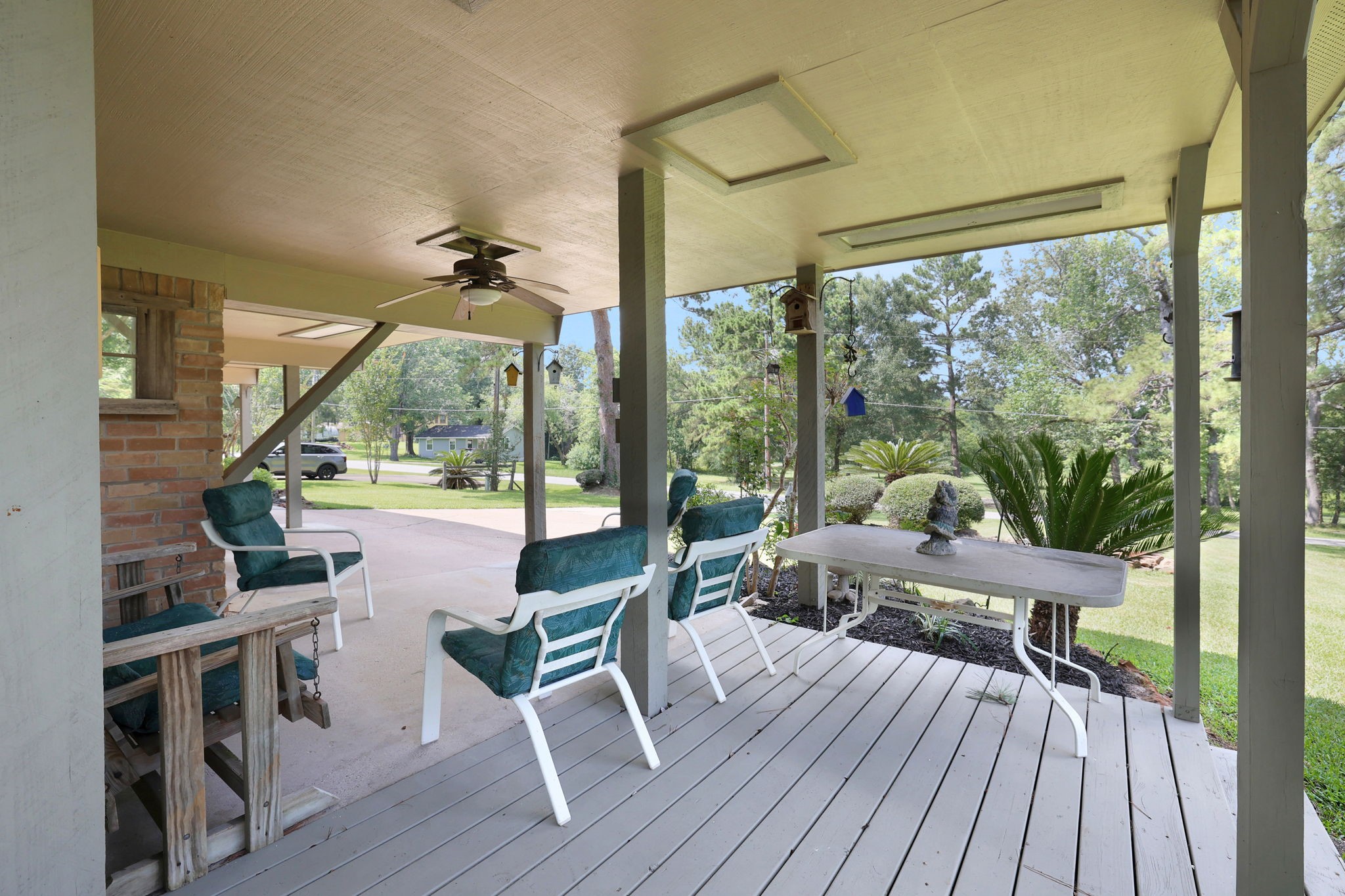 780 Hickory Ridge Drive Coldspring, TX 77331 - Photo 34 of 40 There is a covered patio providing the perfect spot to relax, entertain or enjoy the peaceful surroundings