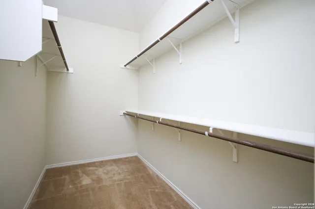 a close view of closet