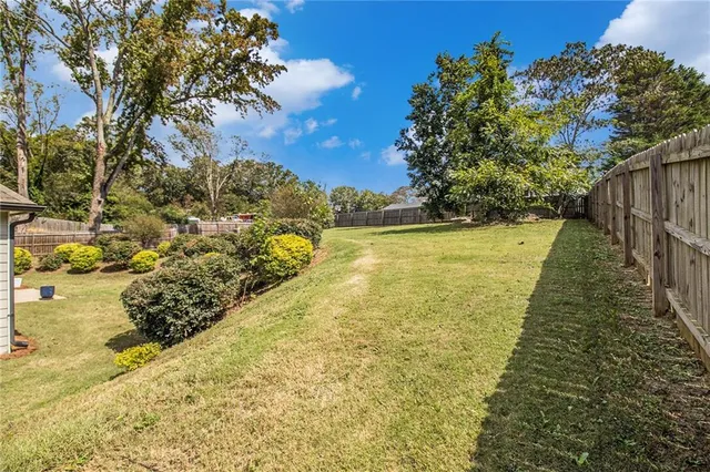 a view of an outdoor space and a yard