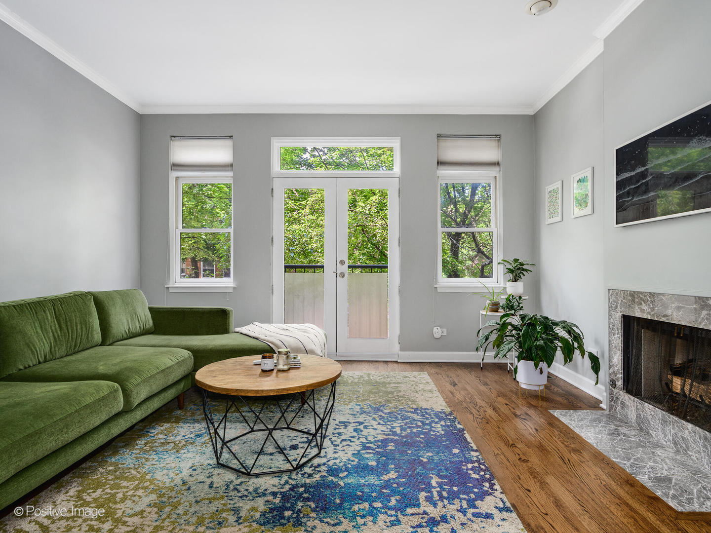 4315 North Kenmore Avenue, Unit 1N Chicago, IL 60613 - Photo 7 of 27 a living room with furniture a window and a fireplace