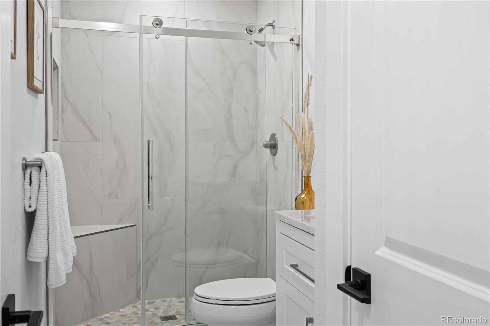 6766 Zenobia Loop Westminster, CO 80030 - Photo 41 of 50 a bathroom with a toilet and a shower