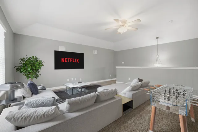 a view of a big yard next to a house