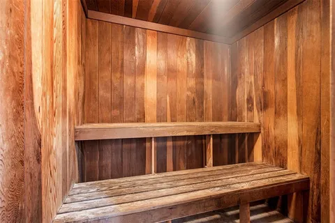 a view of wooden door