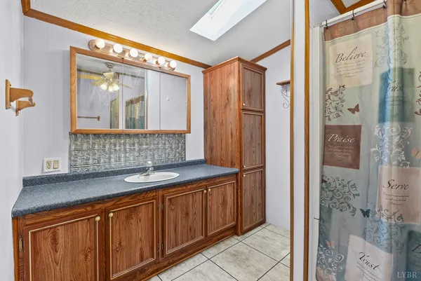 an empty room with sliding door