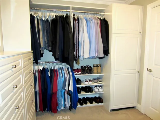 a view of a walk in closet