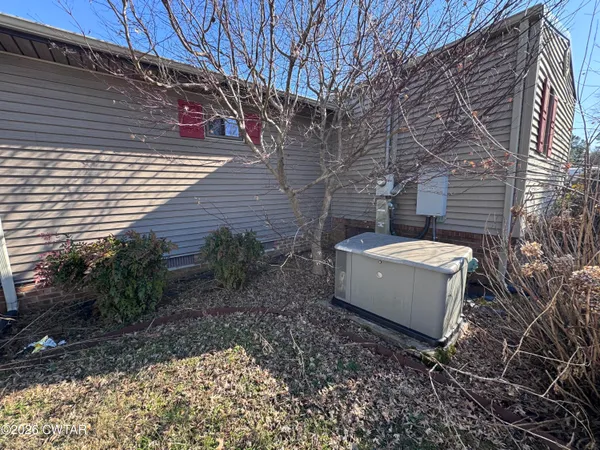 a view of a backyard with plants