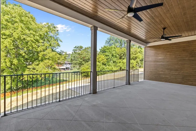 a view of backyard with green space