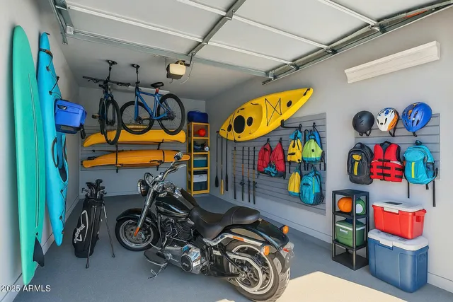 a view of a swimming pool with outdoor seating