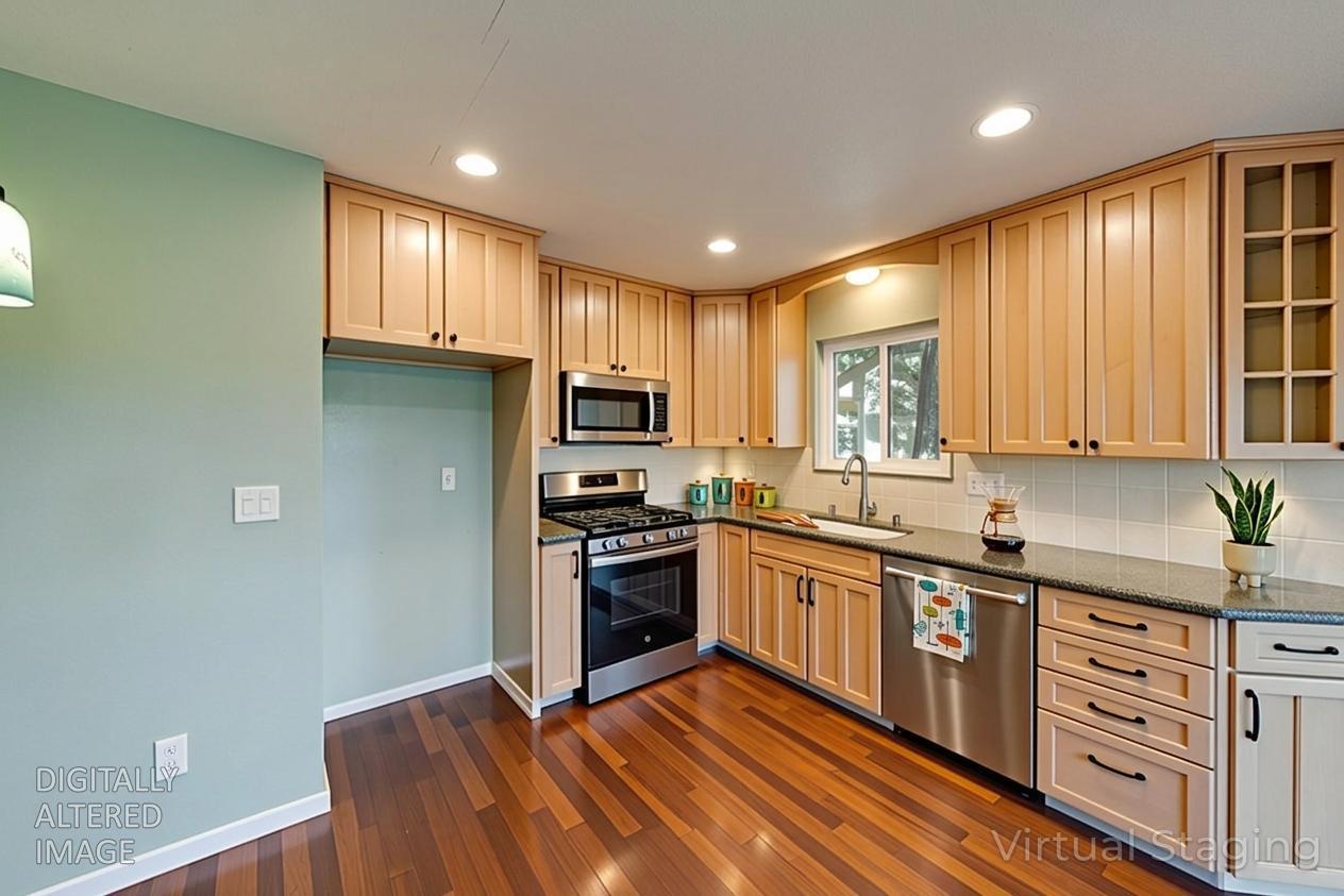 6139 Shad Way Pollock Pines, CA 95726 - Photo 10 of 49 a kitchen with stainless steel appliances granite countertop a stove a sink dishwasher and a refrigerator