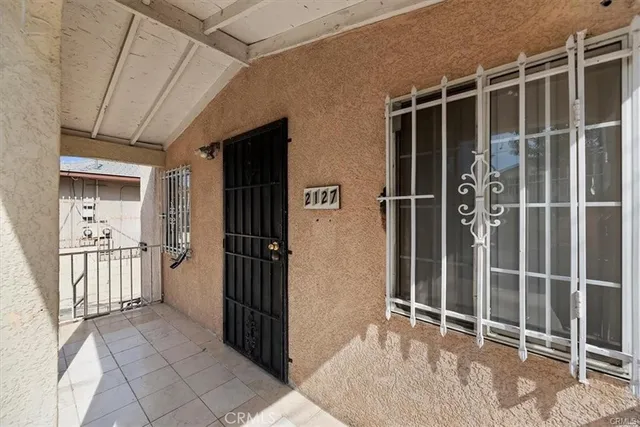 a view of a door and a chair