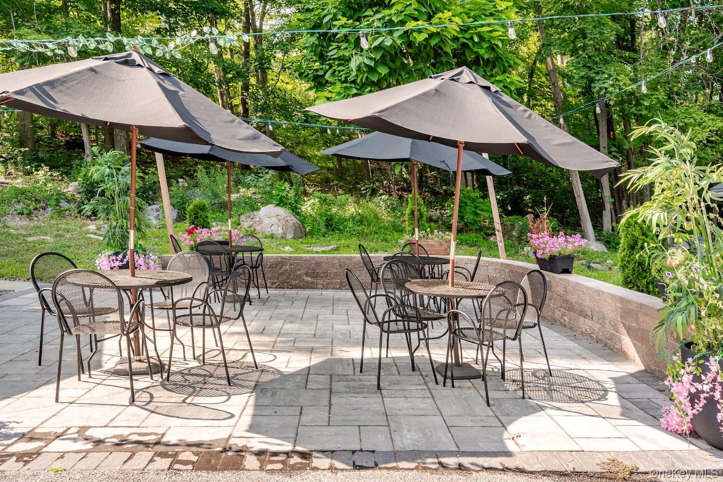 1241 Ridgebury Road New Hampton, NY 10958 - Photo 18 of 21 a view of patio with table and chairs under an umbrella