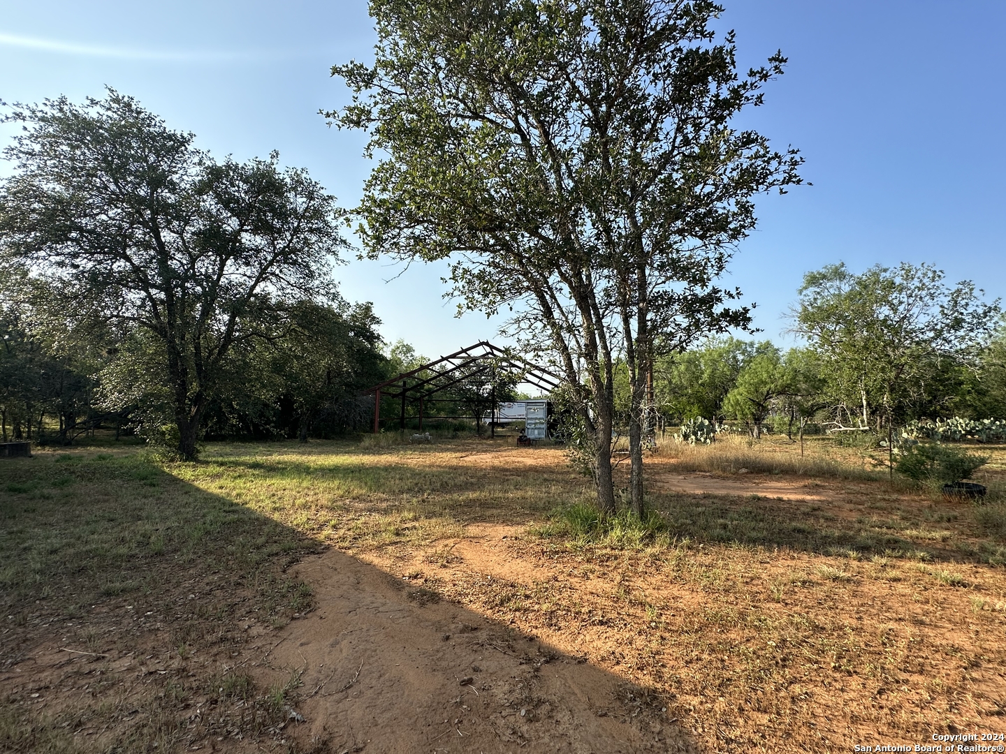 19366 Benton City Road Von Ormy, TX 78073 - Photo 21 of 24 a view of a yard with trees