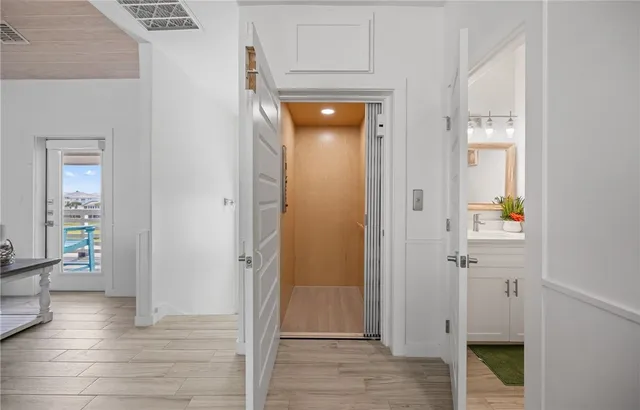 a view of an entryway door